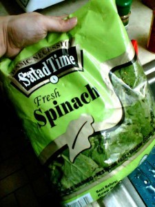 Spinach in a bag!