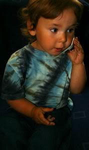 Little boy with cell phone Little boy with cell phone