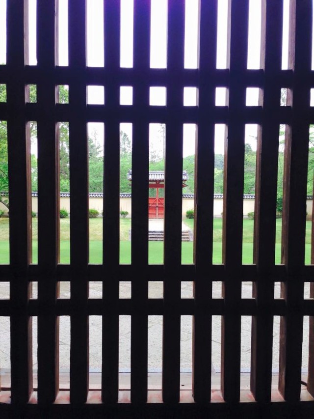 Peeking out of the Todai-ji Temple.