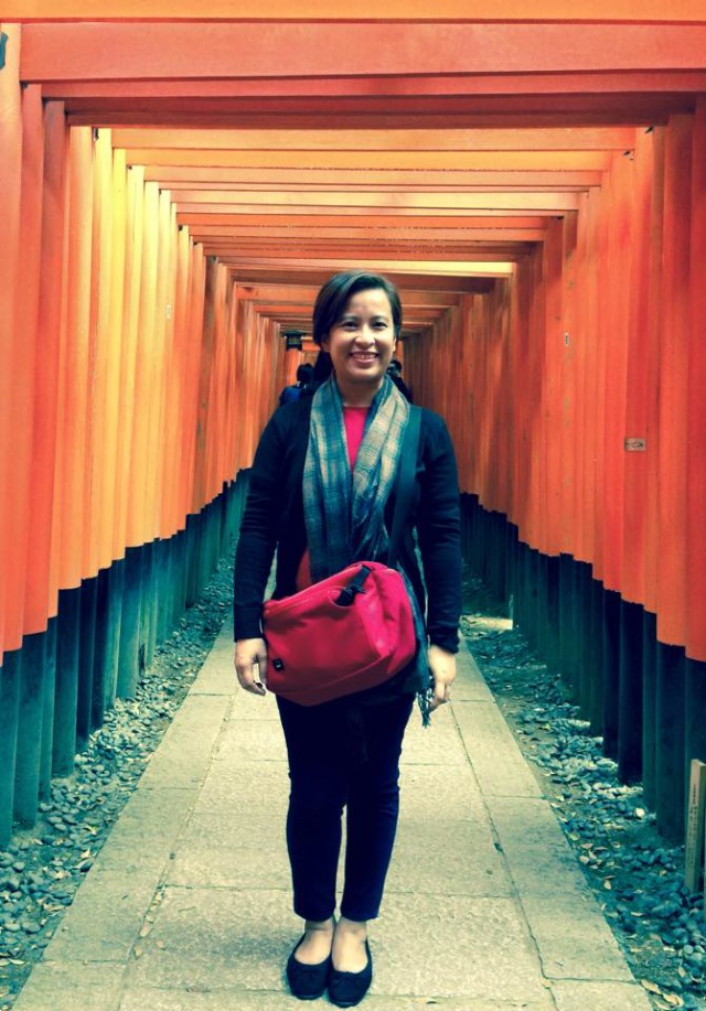 More symmetry. At a tunnel of Torii gates.