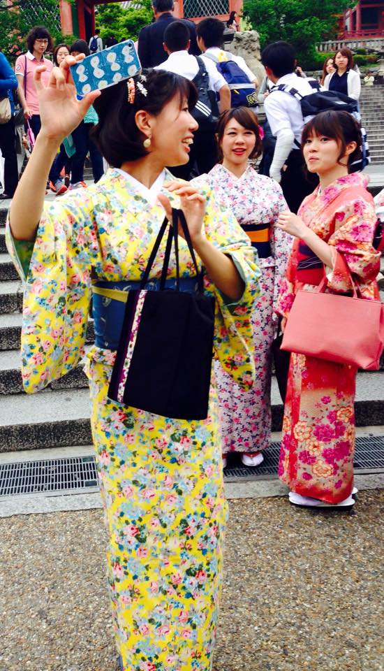 Tourists in Kimonos.