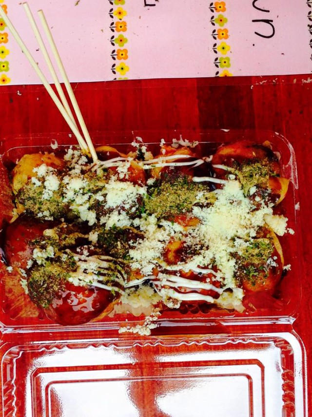 My first Takoyaki in Japan! It was okay. :D