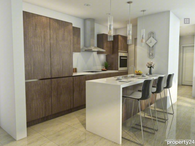 I like the kitchen! I'd take out the cabinet doors though so the space flows more freely.