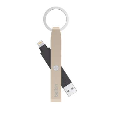 Belkin MIXIT Lightning to USB Keychain (Gold)