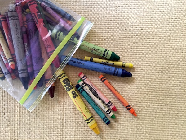 We organize some of Timmy's school supplies with these zipper bags.